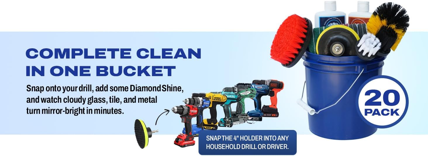 Diamond Shine 20-Piece Deep Clean Kit for Bathroom and Hard Water