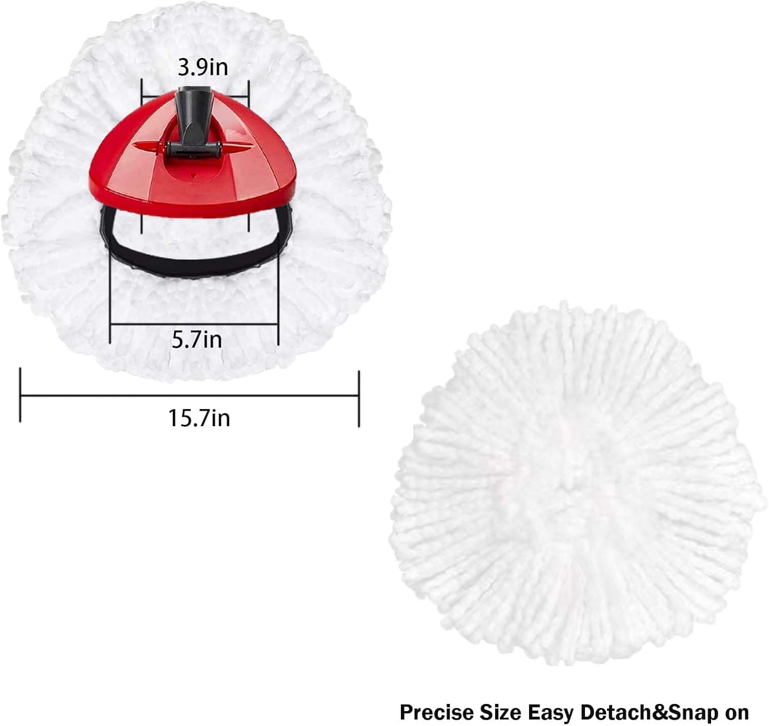 FOOKCIAN Spin Mop Refill Head - Microfiber Deep Clean Machine Washable