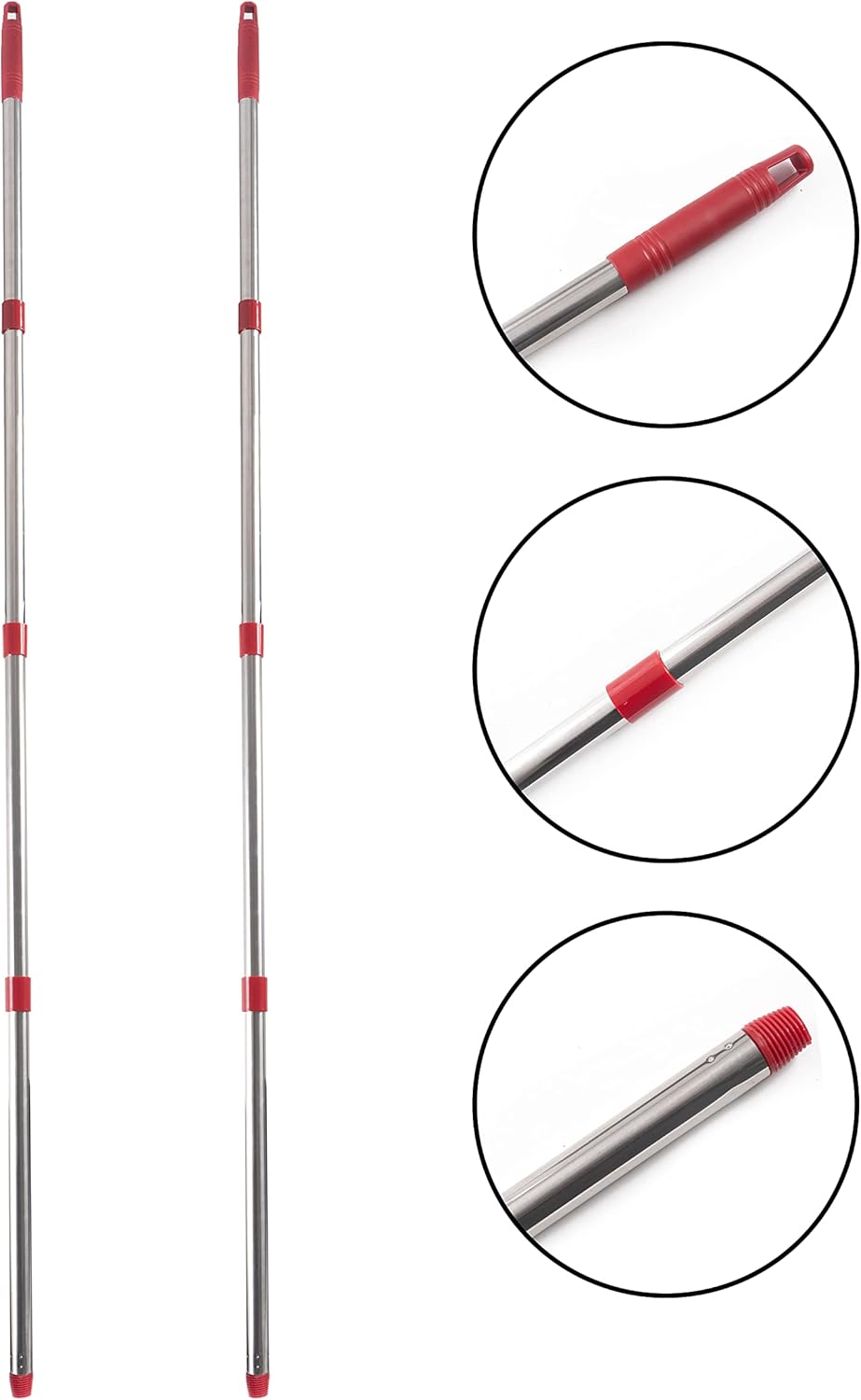 Matthew Cleaning Spin Mop Replacement Handle - Red
