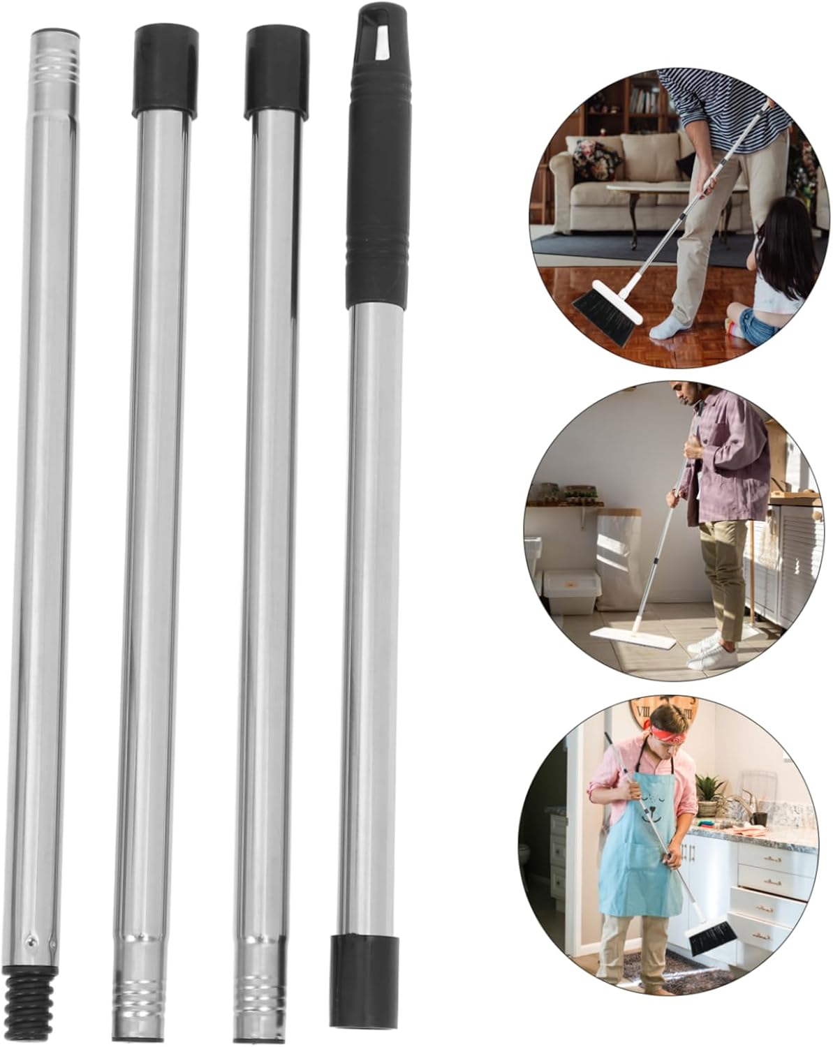 Stainless Steel Mop Handle Extension for Easy Storage and Maintenance