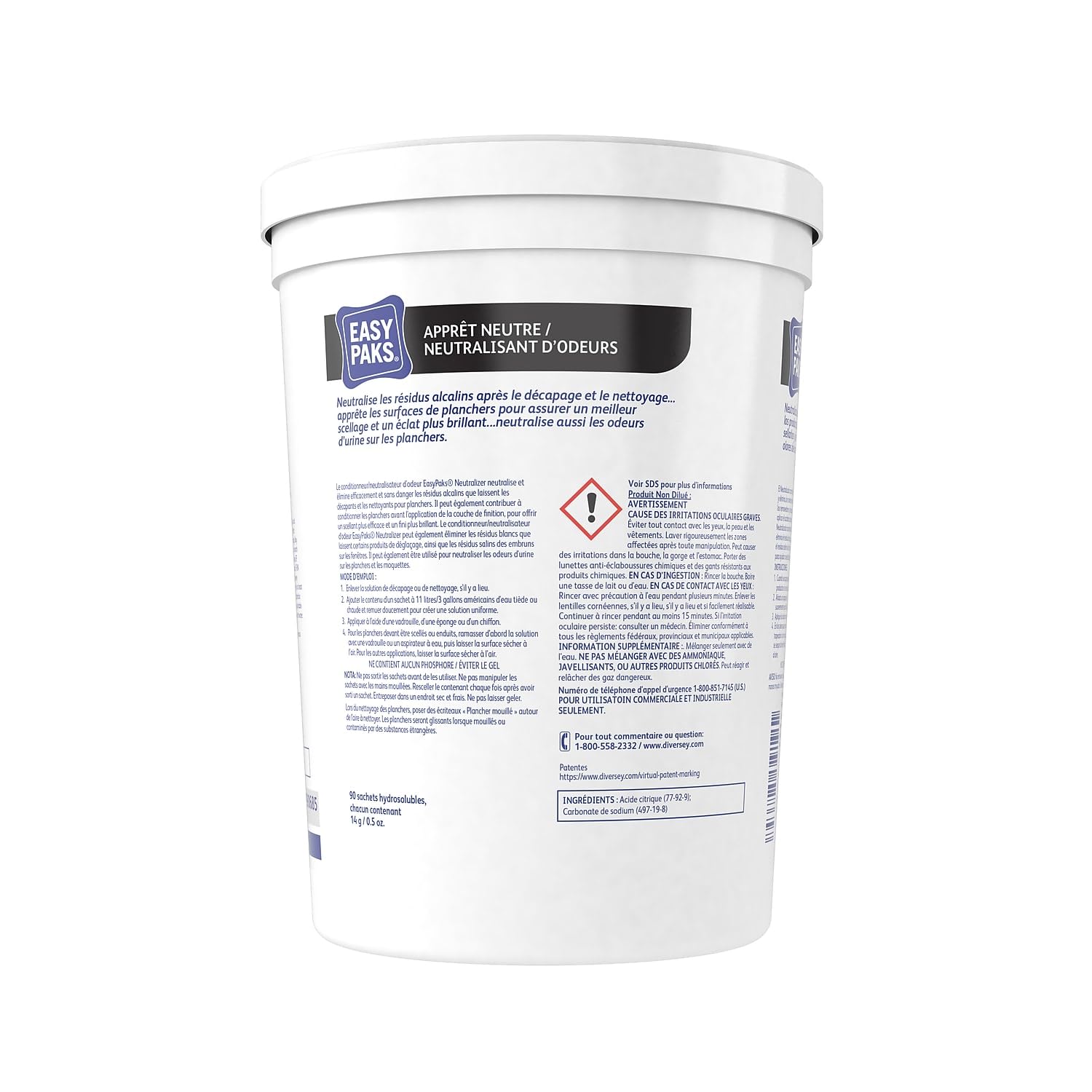 Diversey Easy Paks 990685 Neutralizer 5oz 90 Pack 2 TubsCarton