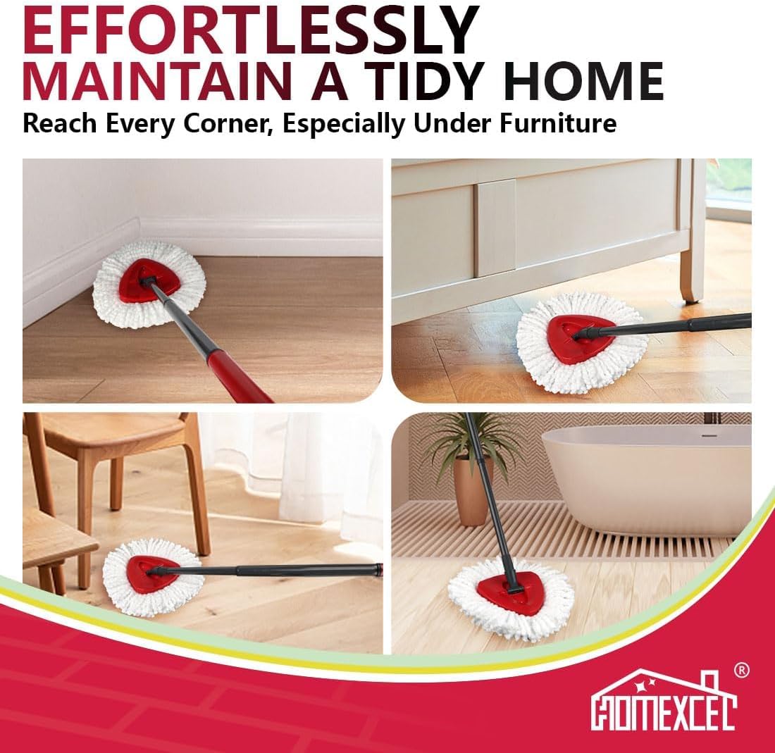 HOMEXCEL Microfiber Mop Heads 8 Pack - O-Cedar EasyWring Compatible 1