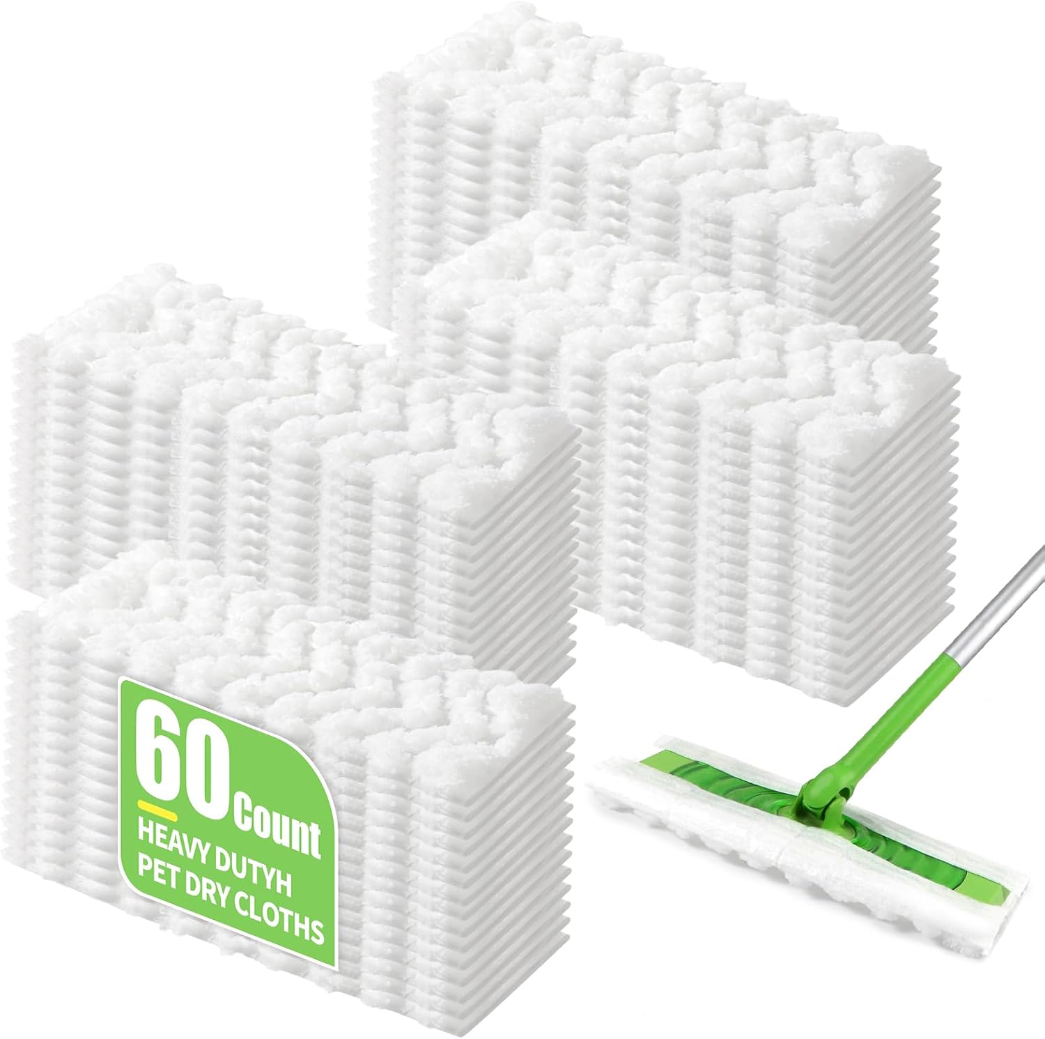 60 Count Pet Heavy Duty Dusters Refills for Swiffer