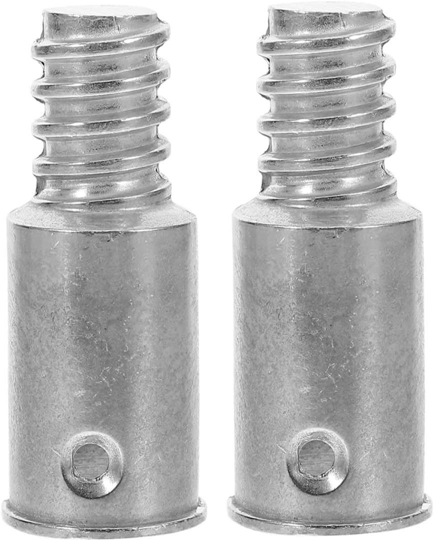 Minkissy 2pcs Threaded Tip Broom Handle Adapter for Metal Poles