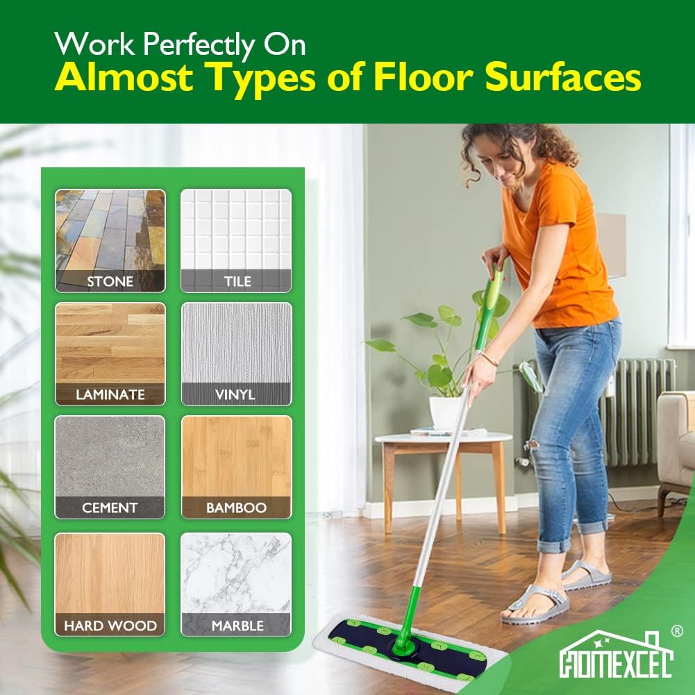 HOMEXCEL Reusable Microfiber Mop Pads - X-Large for Swiffer XL Sweeper