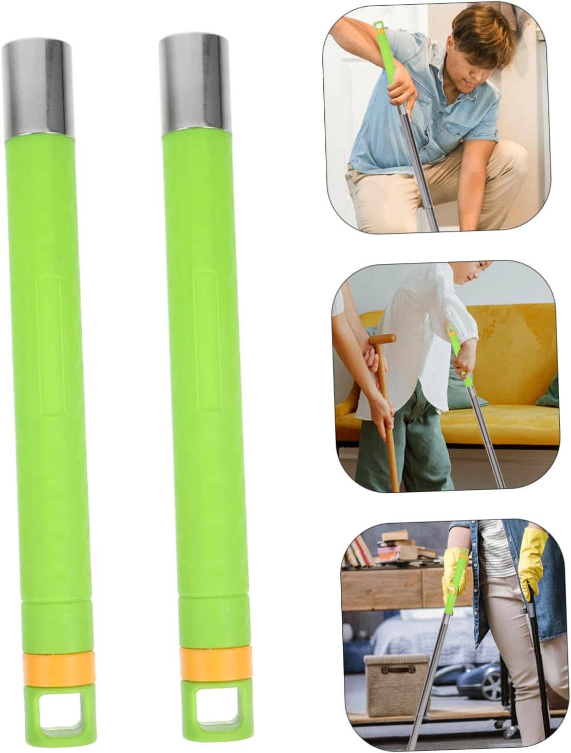 2pcs Mop Handle End Caps Grip Replacement for Broom and Dustpan