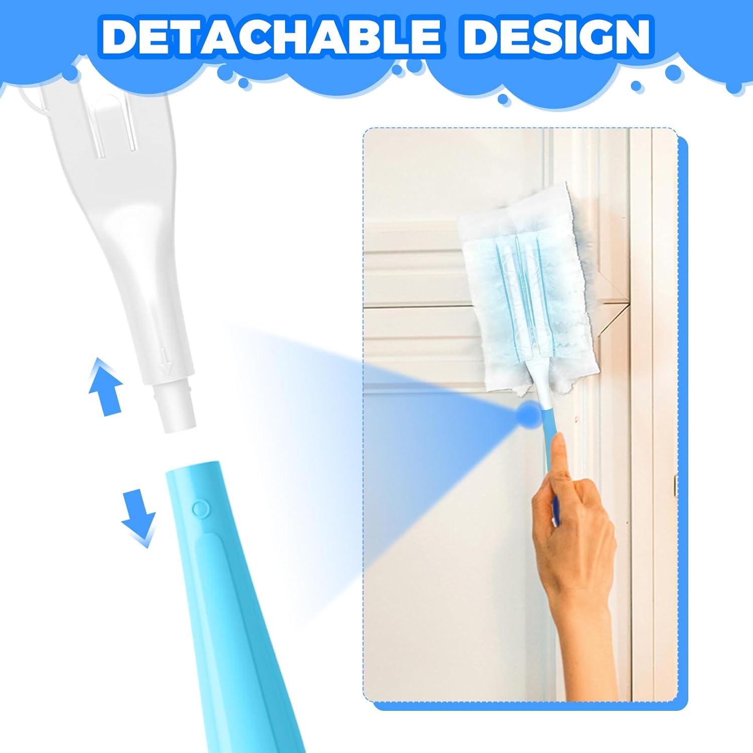 LYASIL 5PCS Duster Refill Handles Set