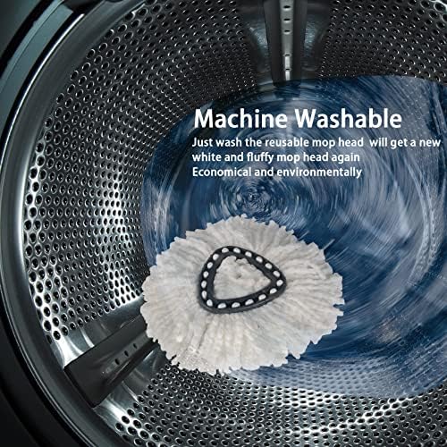 8Pack Microfiber Spin Mop Replacement Heads White