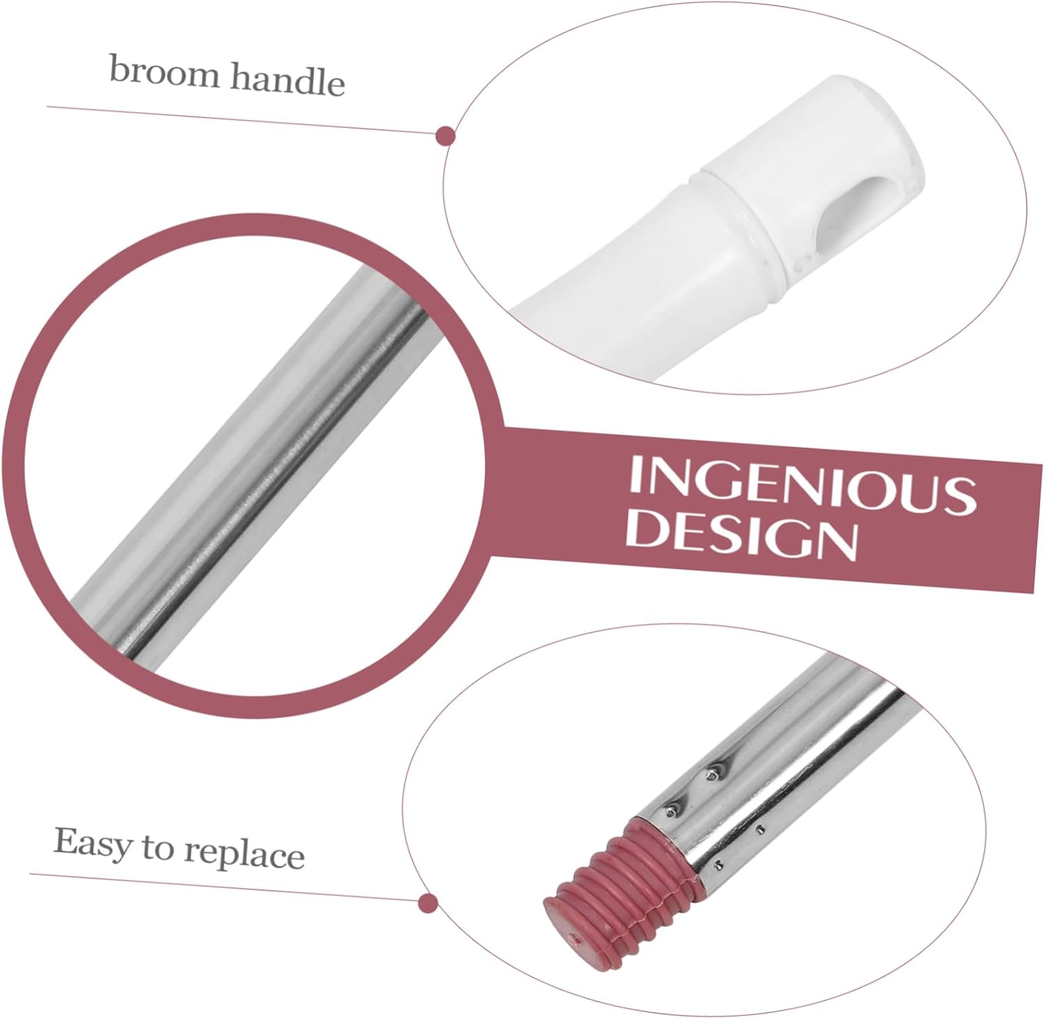 CALLARON Broom Handle Replacement Durable Stainless Steel