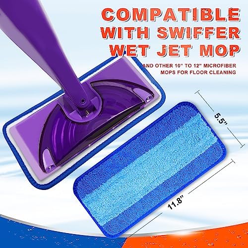 DR DAPPER Reusable Wet Jet Pads 4 Pack for Swiffer WetJet Mop