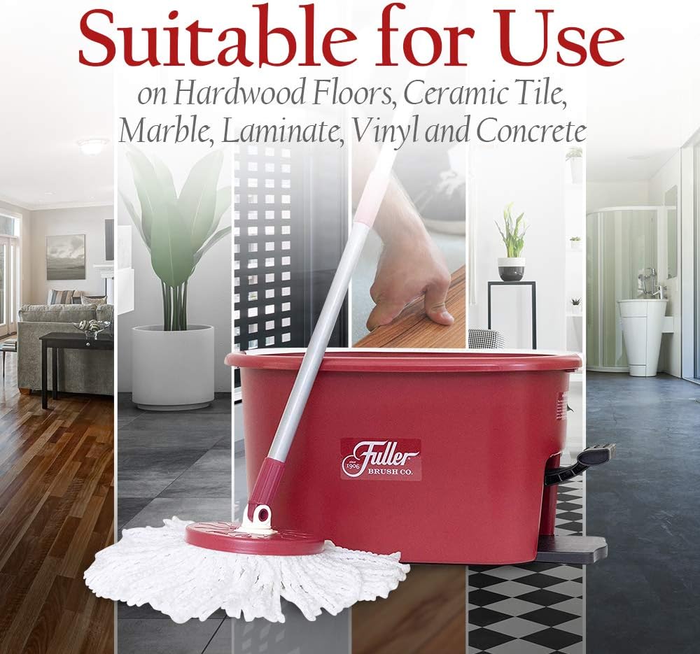 Fuller Brush Microfiber Refill Mop Head - Hands-Free Cleaning