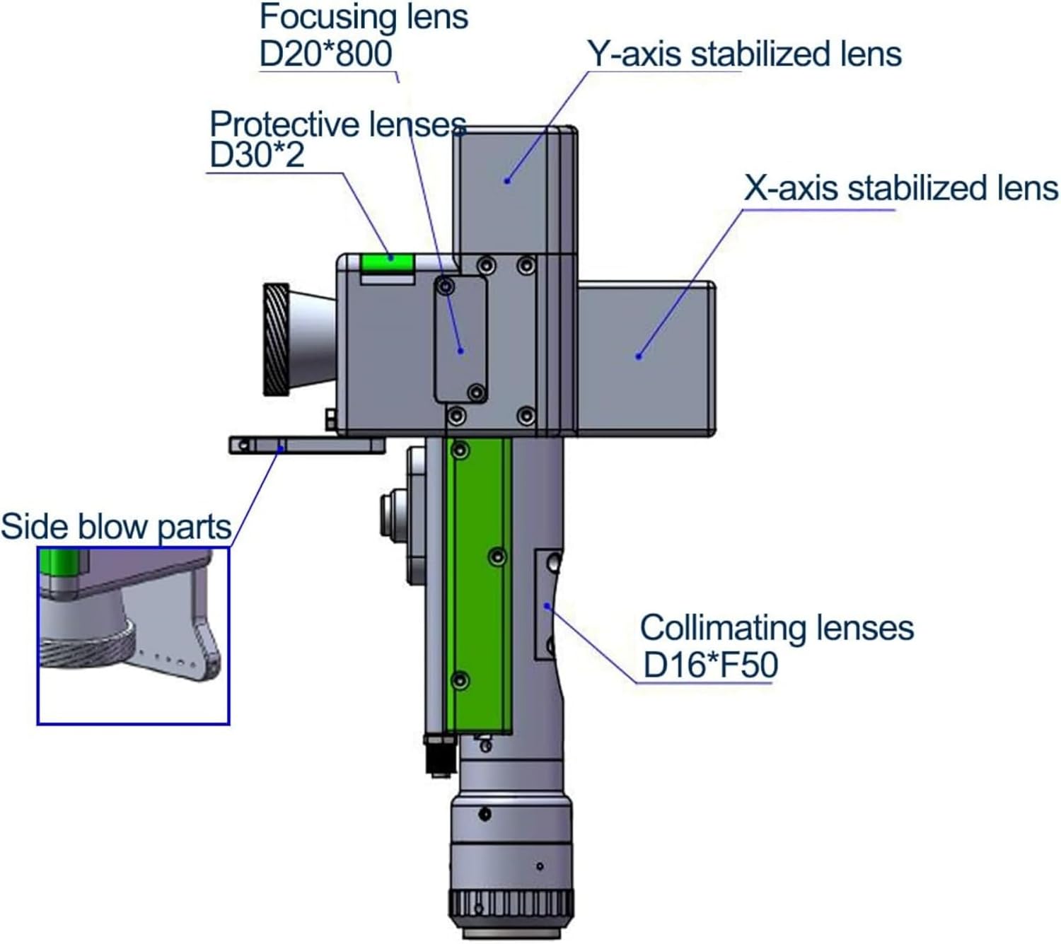 2000W Laser Cleaning Machine with 9 Modes and 300mm Scan