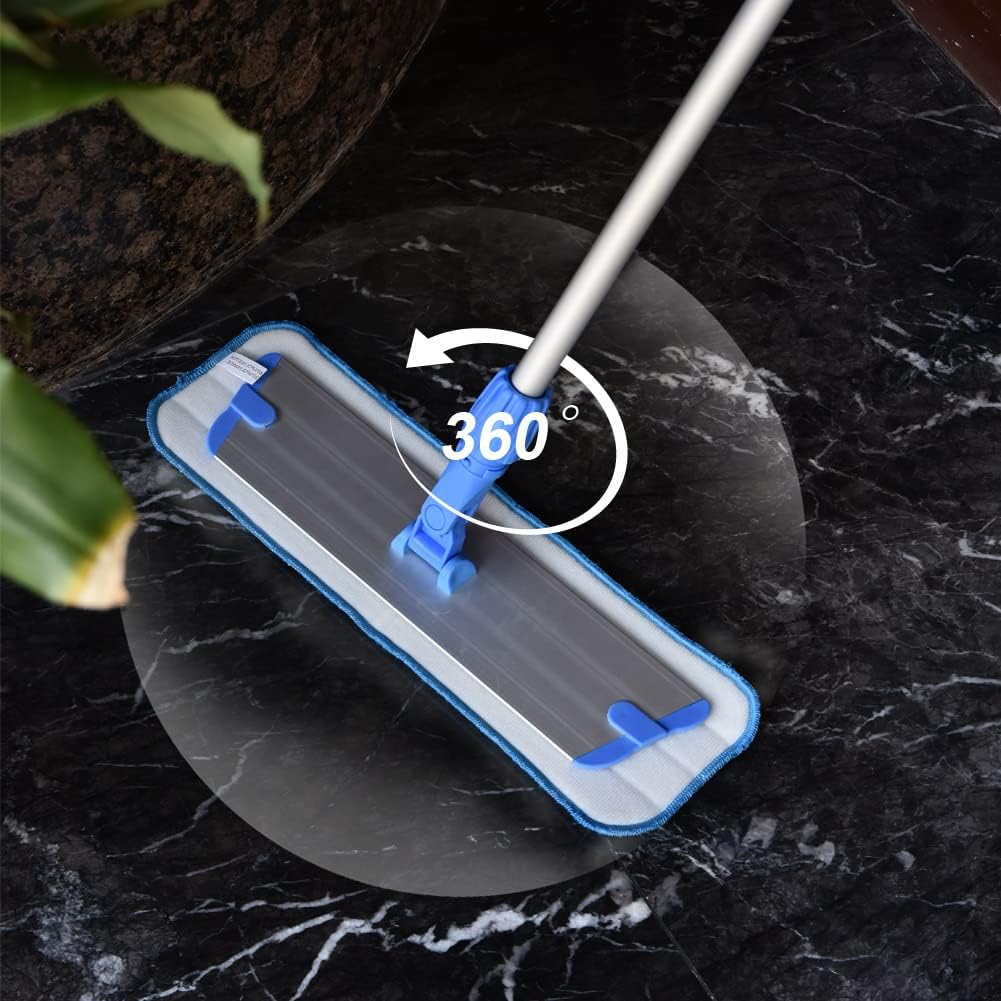 Layers 18 Inch Microfiber Mop Refills - 3 Pack Reusable Velcro Mop Heads