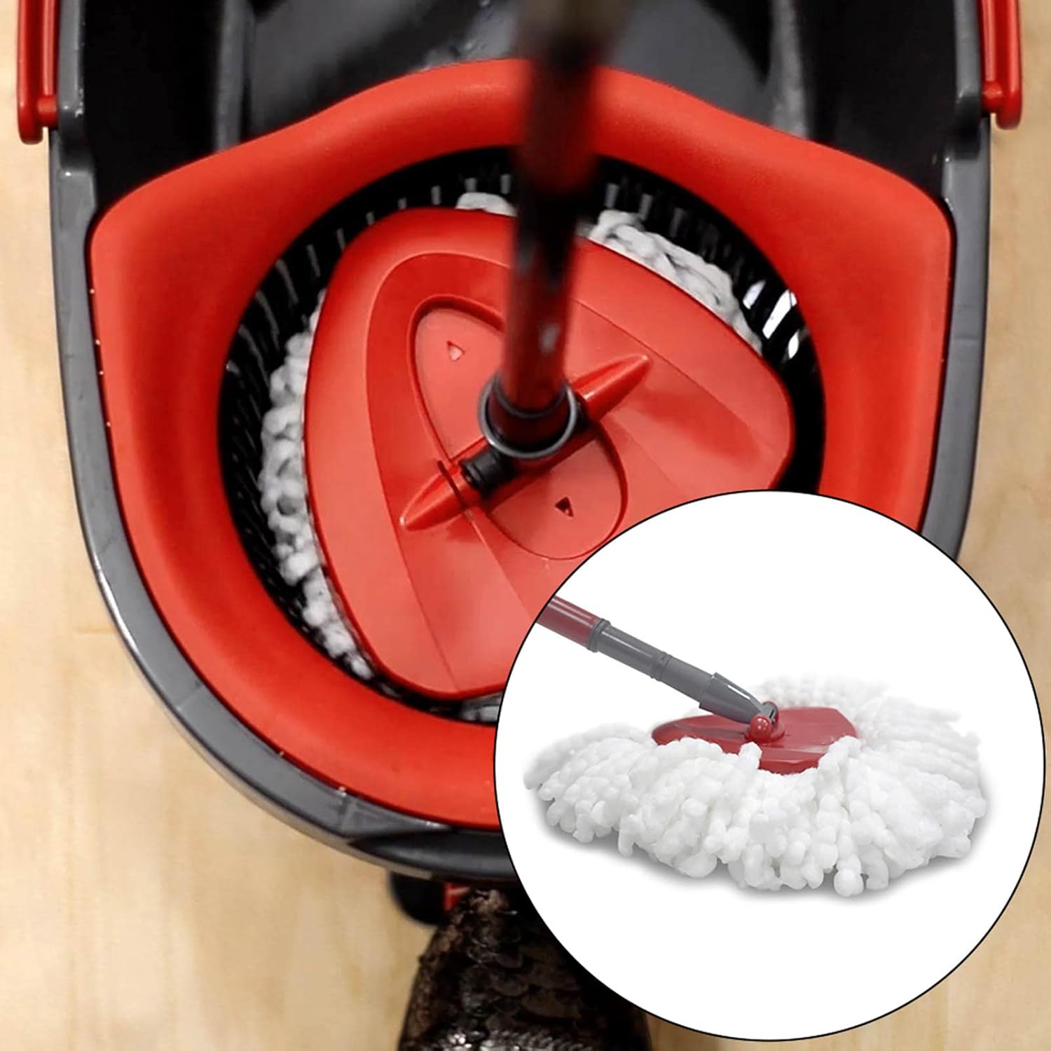 2 Pack Spin Mop Replacement Heads Compatible with Ocedar EasyWring