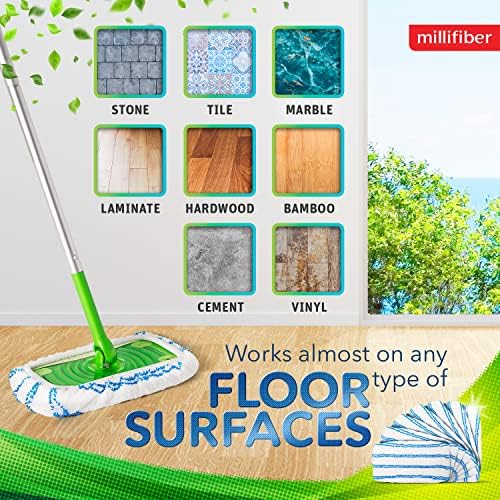 Millifiber Microfiber Mop Pads 4-Pack Swiffer Compatible
