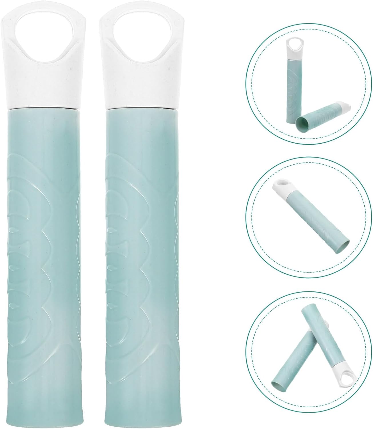 Minkissy 2pcs Mop Handle End Sleeves Replacement Caps for Household Cleaning