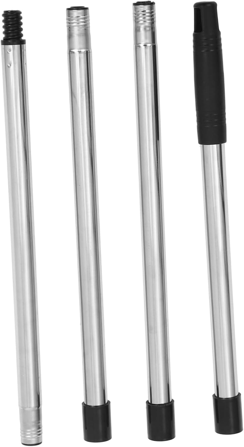 Stainless Steel Mop Handle Extendable for Mops and Brooms Black
