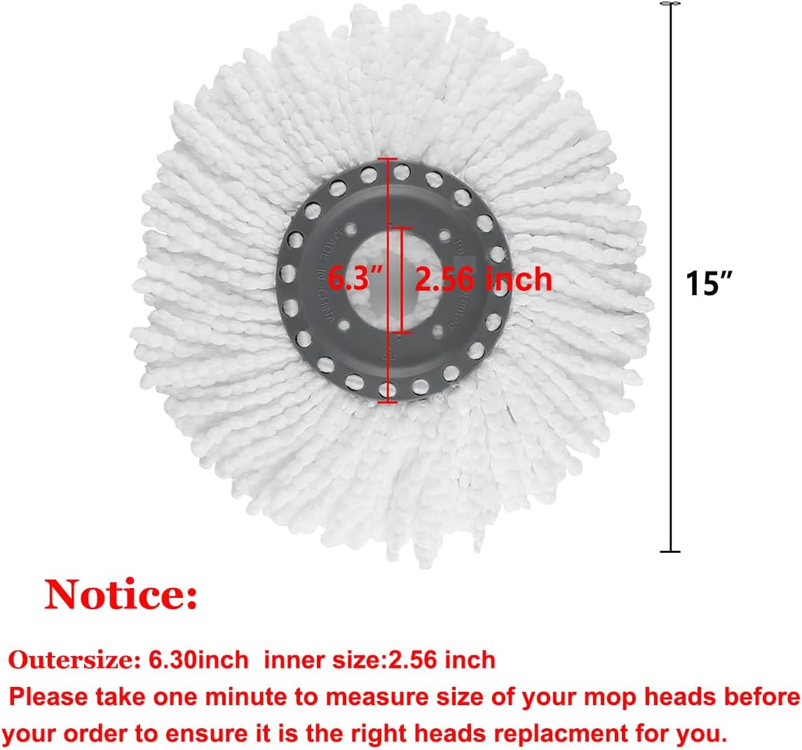 YWSHF Spin Mop Heads Replacement 4 Pack