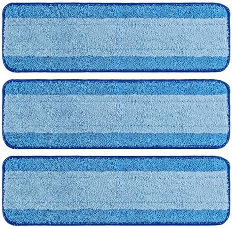 Yuunaie 3 Pack 18 Inch Microfiber Mop Replacement Pads for Bona