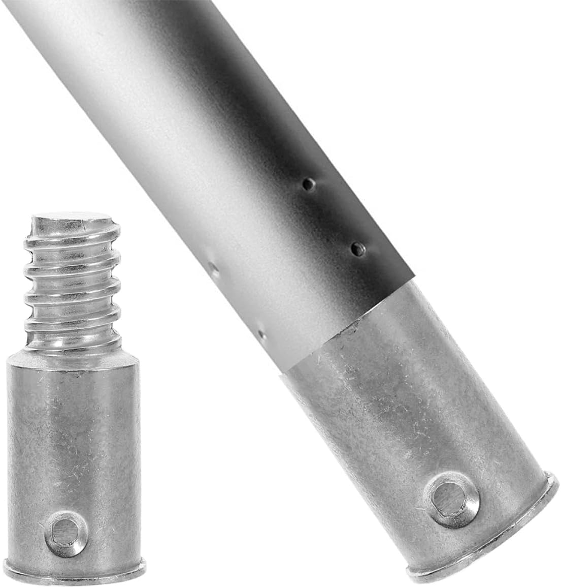 Minkissy 2pcs Threaded Tip Broom Handle Adapter for Metal Poles