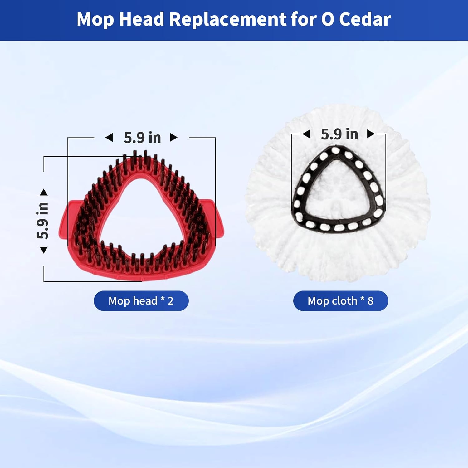 antePow 10-Pack O-Cedar Mop Replacement Heads