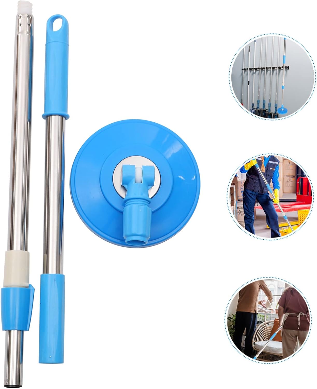SHERCHPRY Rotating Mop Replacement Handle Pole