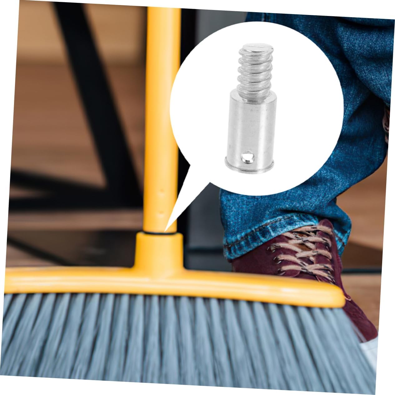 10pcs Threaded Extension Pole Adapter for Broom Handles