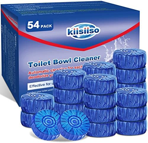 KIISIISO Toilet Bowl Tablets 54 Pack Automatic Cleaner with Long-Lasting Fragrance