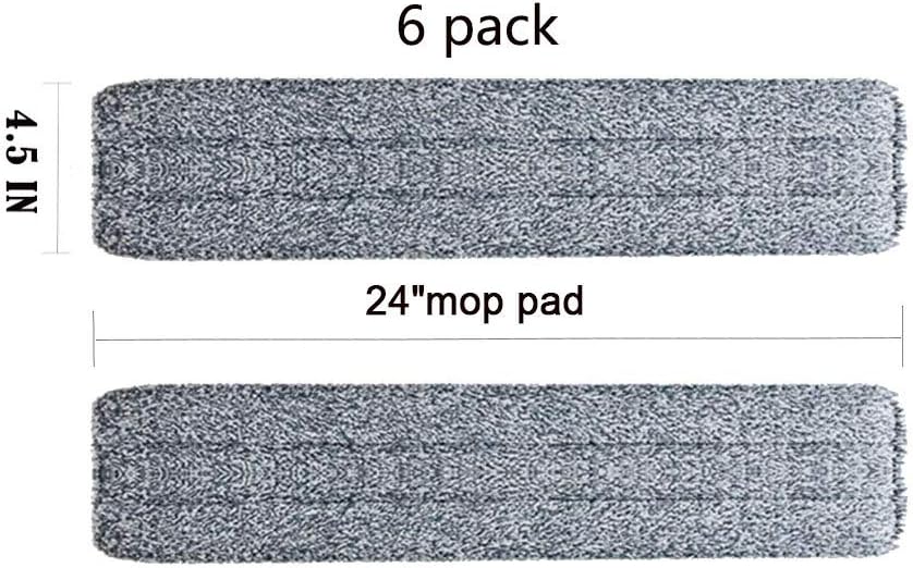 YOUSHANGJIA 24 Inch Microfiber Mop Refill 6 Pack