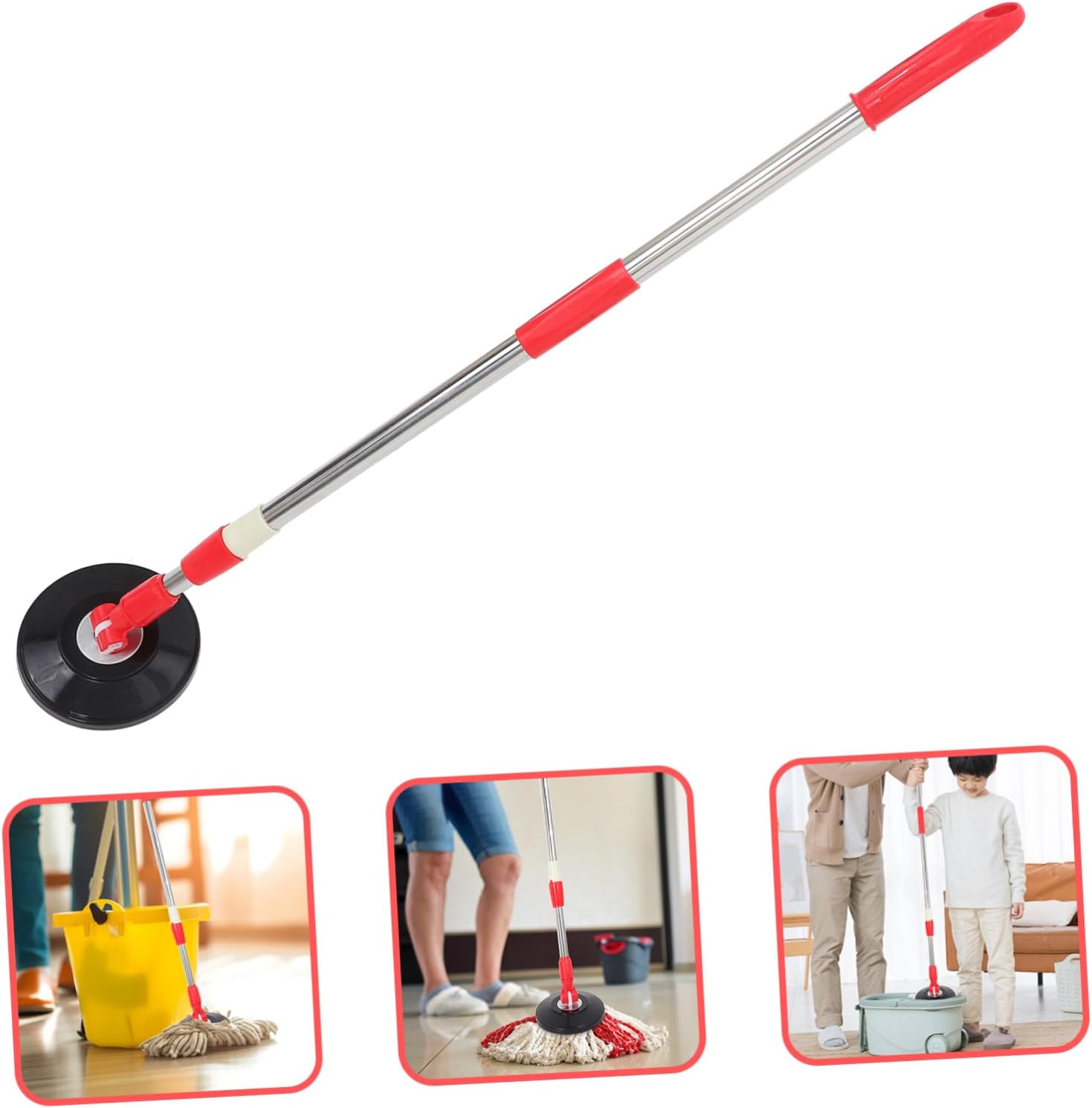 CALLARON Mop Pole with Rotating Handle for Efficient Floor Cleaning