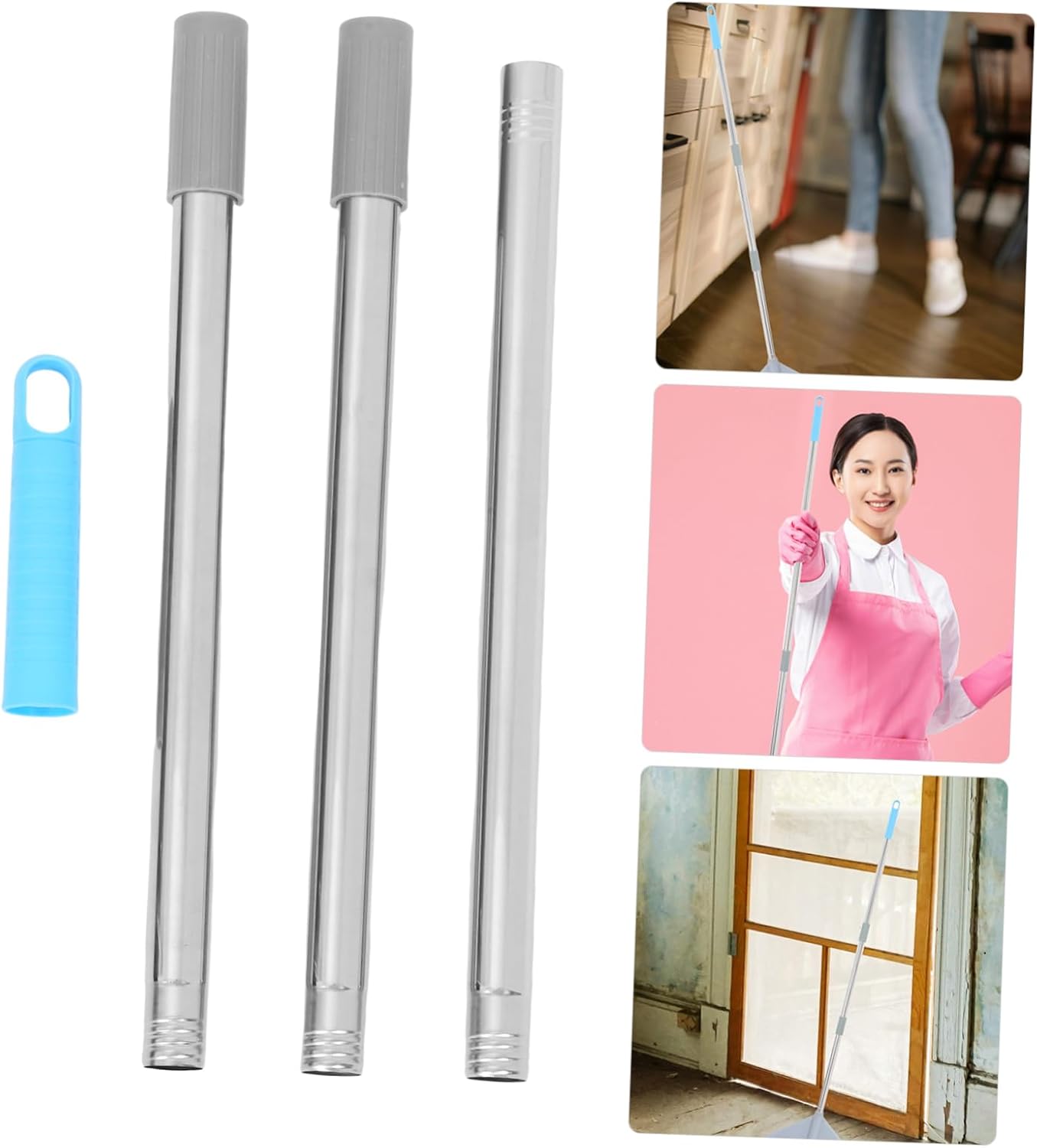 12M Stainless Steel Mop Handle Replacement for Wet Mops