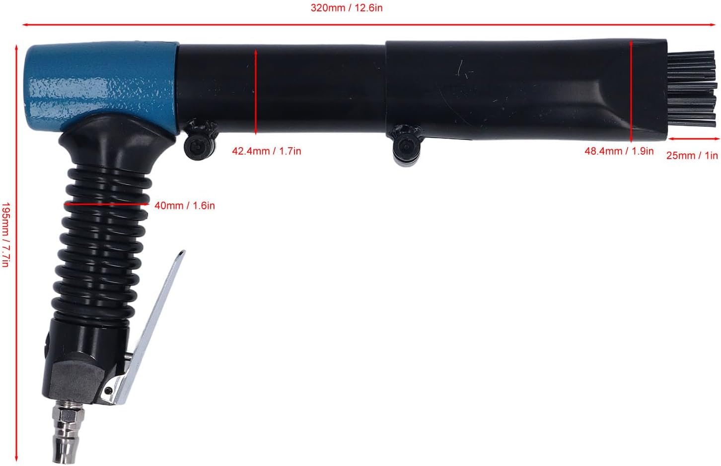 Walfront Pneumatic Rust Remover with 19 Steel Needles