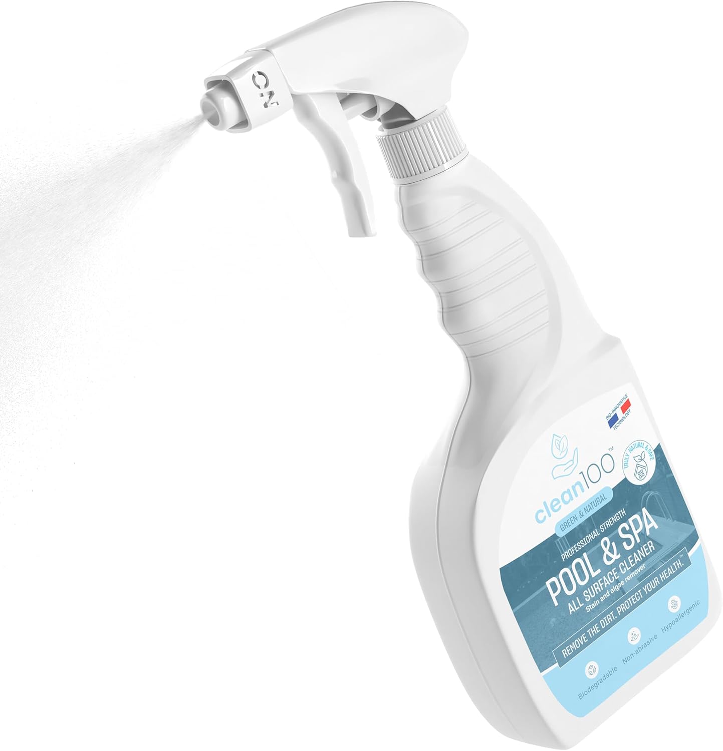 Clean100 Natural Pool Spa Cleaner Spray 254 Fl Oz