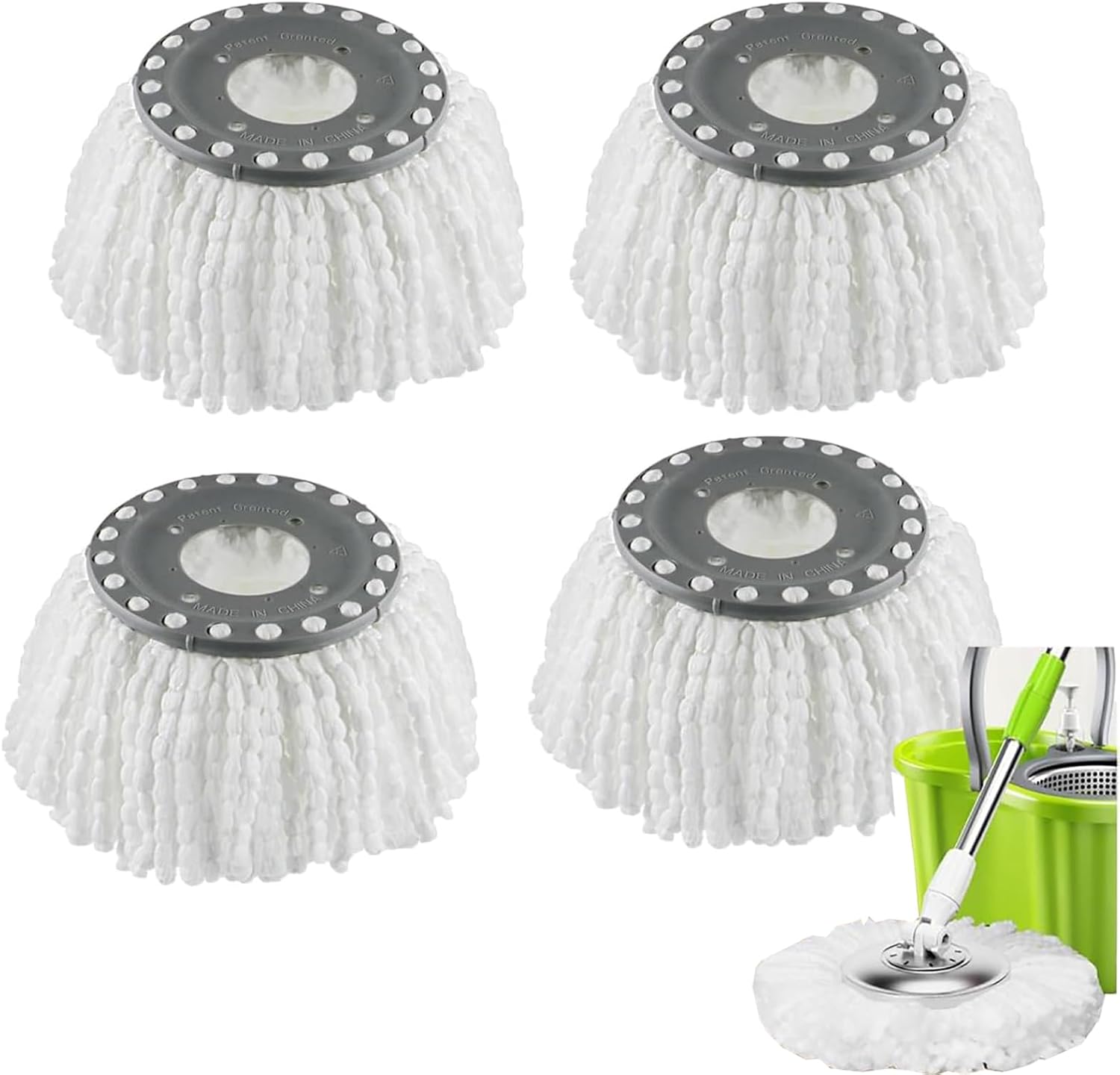 YWSHF Spin Mop Heads Replacement 4 Pack
