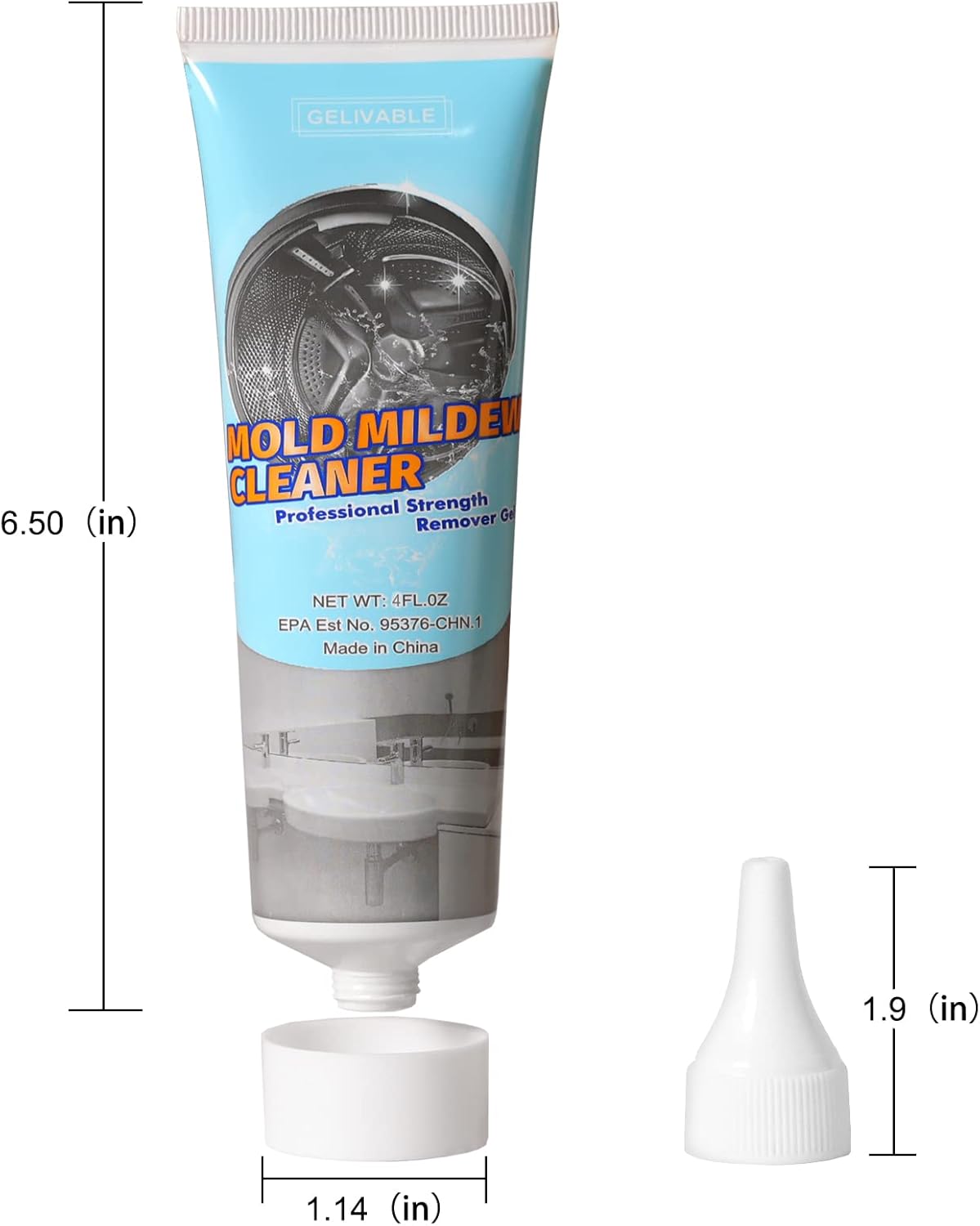 GELIVABLE Mold Remover Gel - 4 FlOz Pack of 2 1