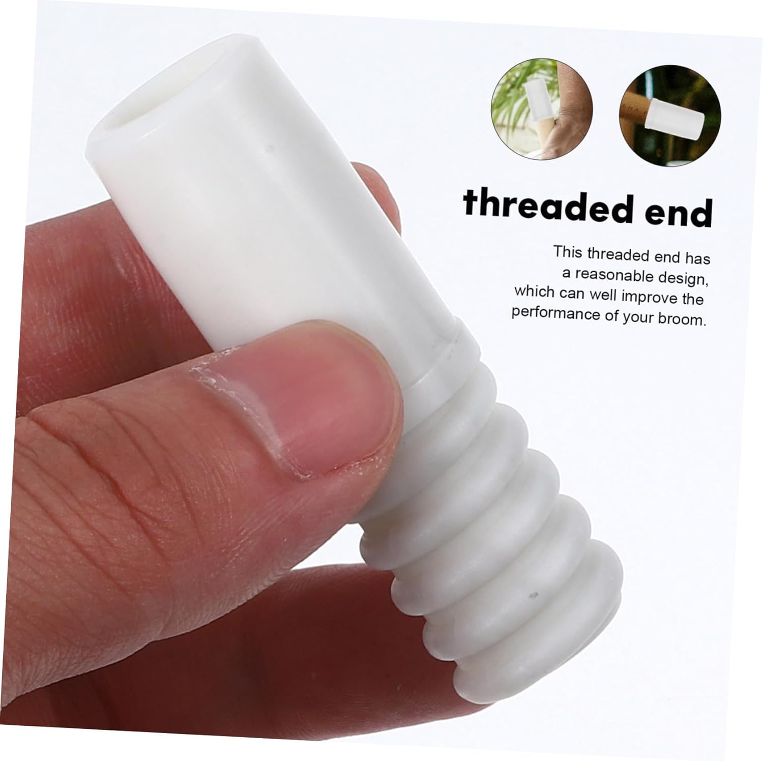 4pcs Threaded Handle Adapter Tips for Mop and Broom Poles 1