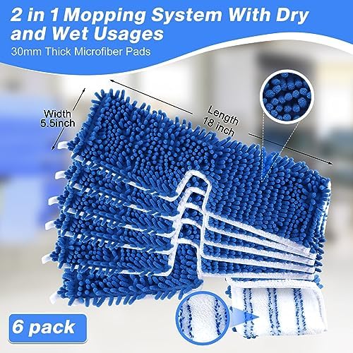 Sealuncle Microfiber Mop Refill Heads Pack of 6
