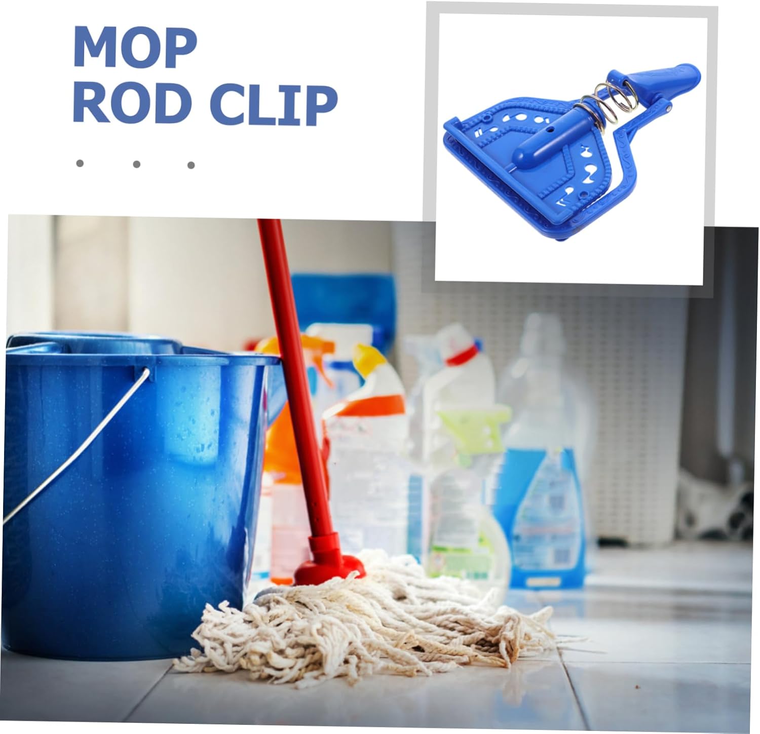 Minkissy Mop Rod Adapter Threaded Clip for Easy Replacement