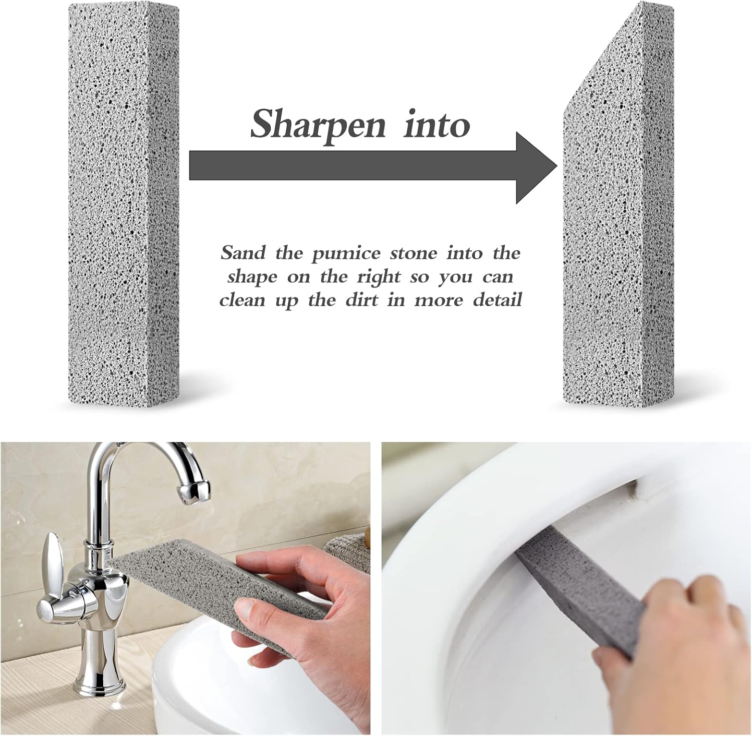 Lenicany 6Pack Pumice Stones for Toilet Cleaning