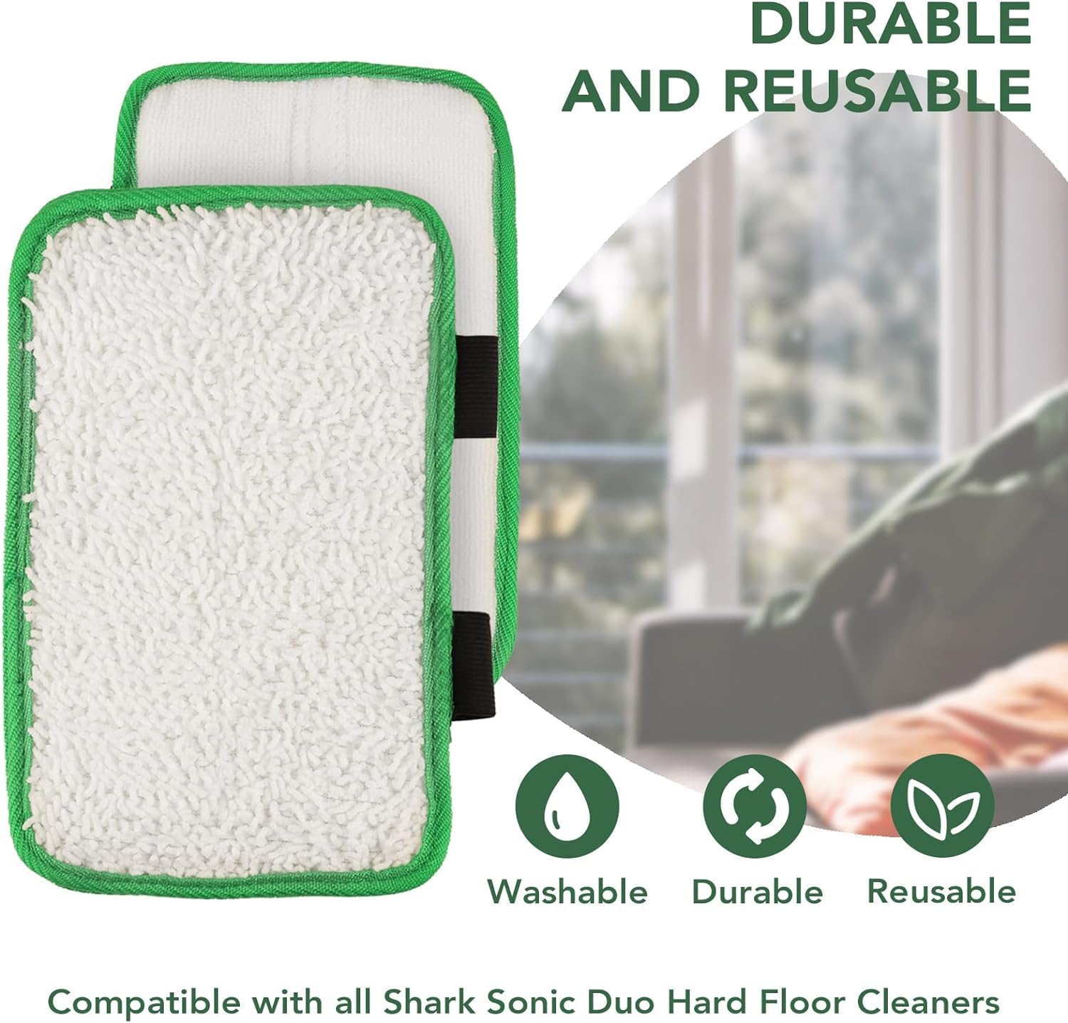 Sgizoku Replacement Pads for Shark Sonic Duo 5 Pack 1