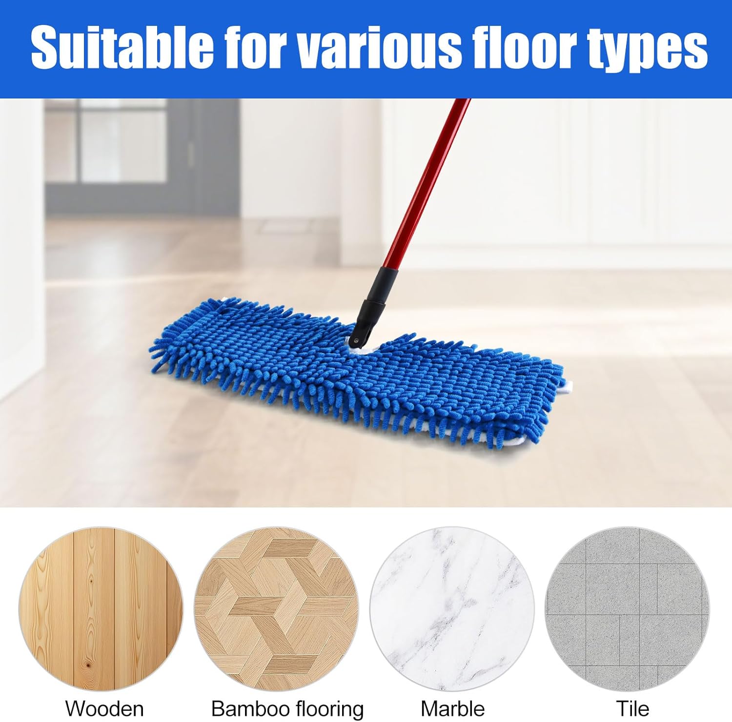 Yuunaie Mop Heads Replacement for O-Cedar Flip Mop 2 Pack 1