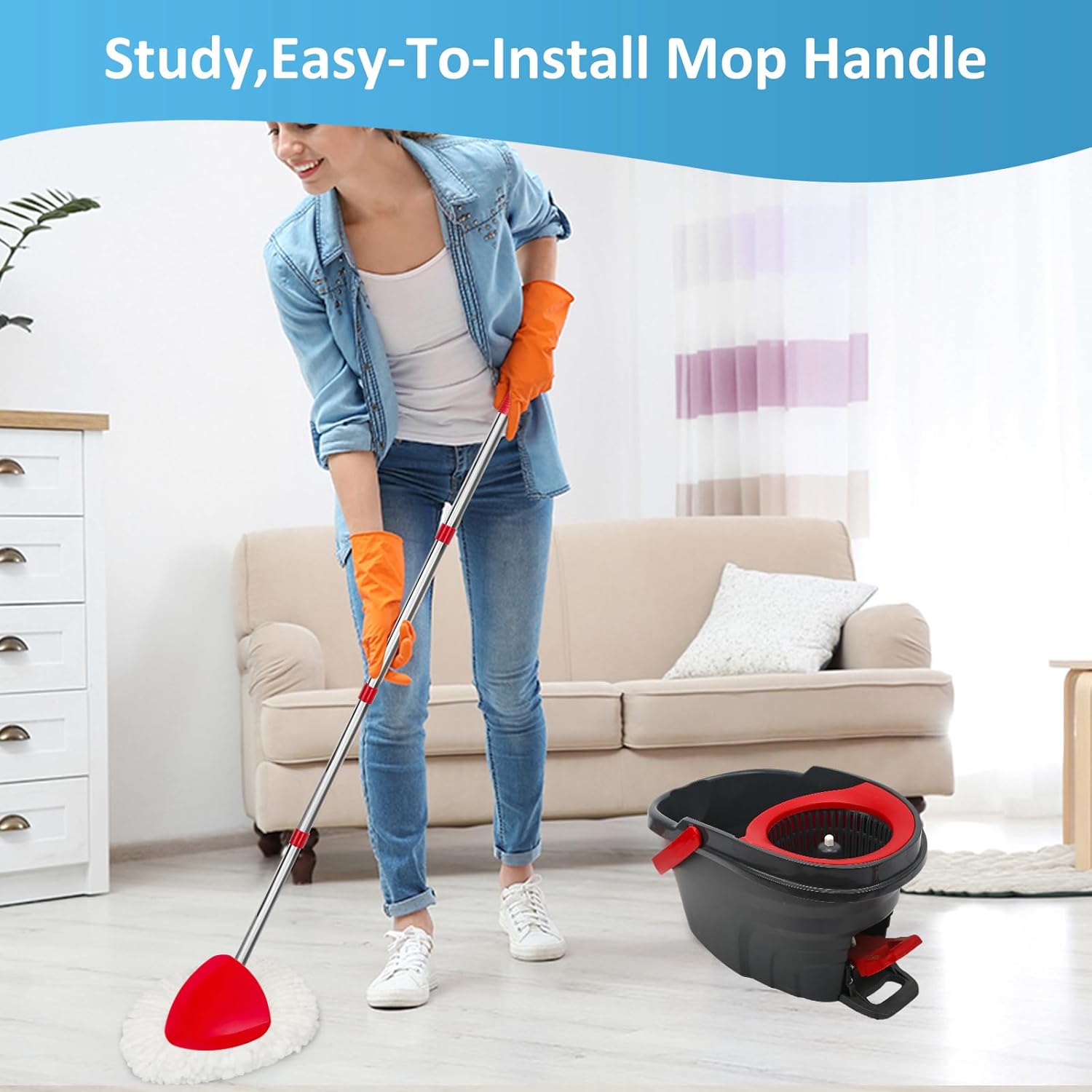 2 Pack Spin Mop Heads for Oceda EasyWring 1-Tank System