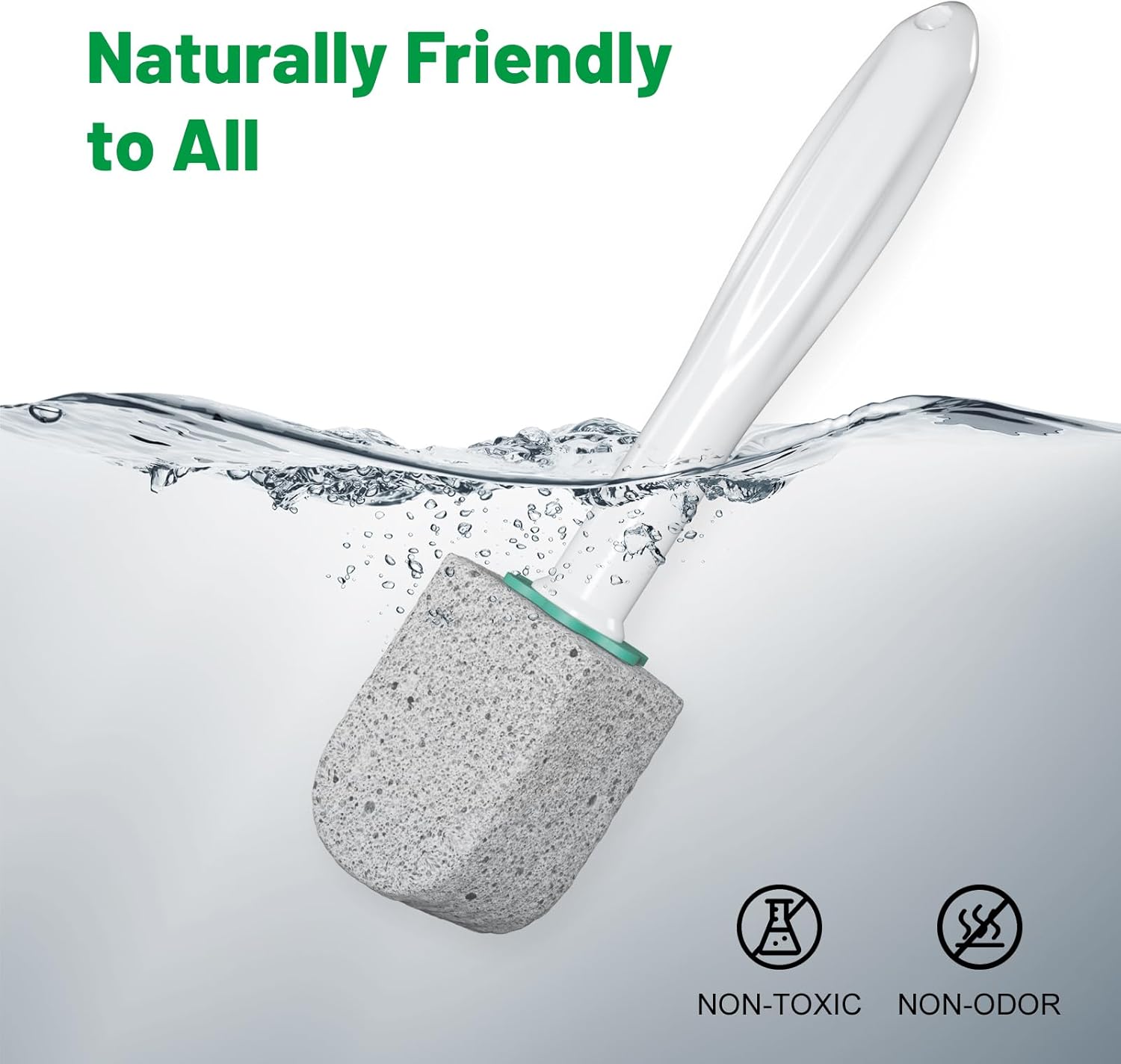 Enjunway Pumice Stone Toilet Cleaner with 30CM Handle - 5 Pack Refills