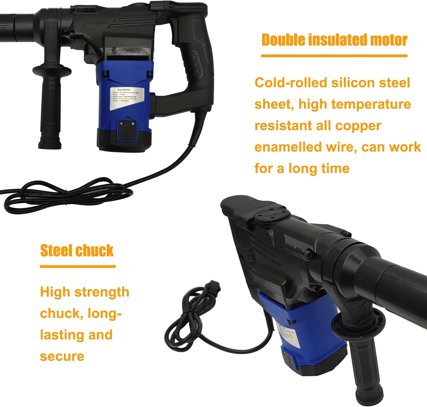 Electric Rust Remover with 3200-3400 BPM Power