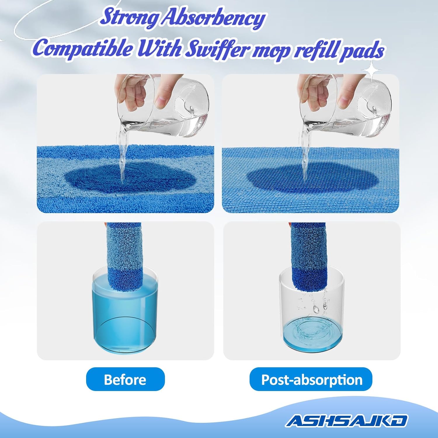 8 Pack Reusable Mop Pad for Swiffer Sweeper