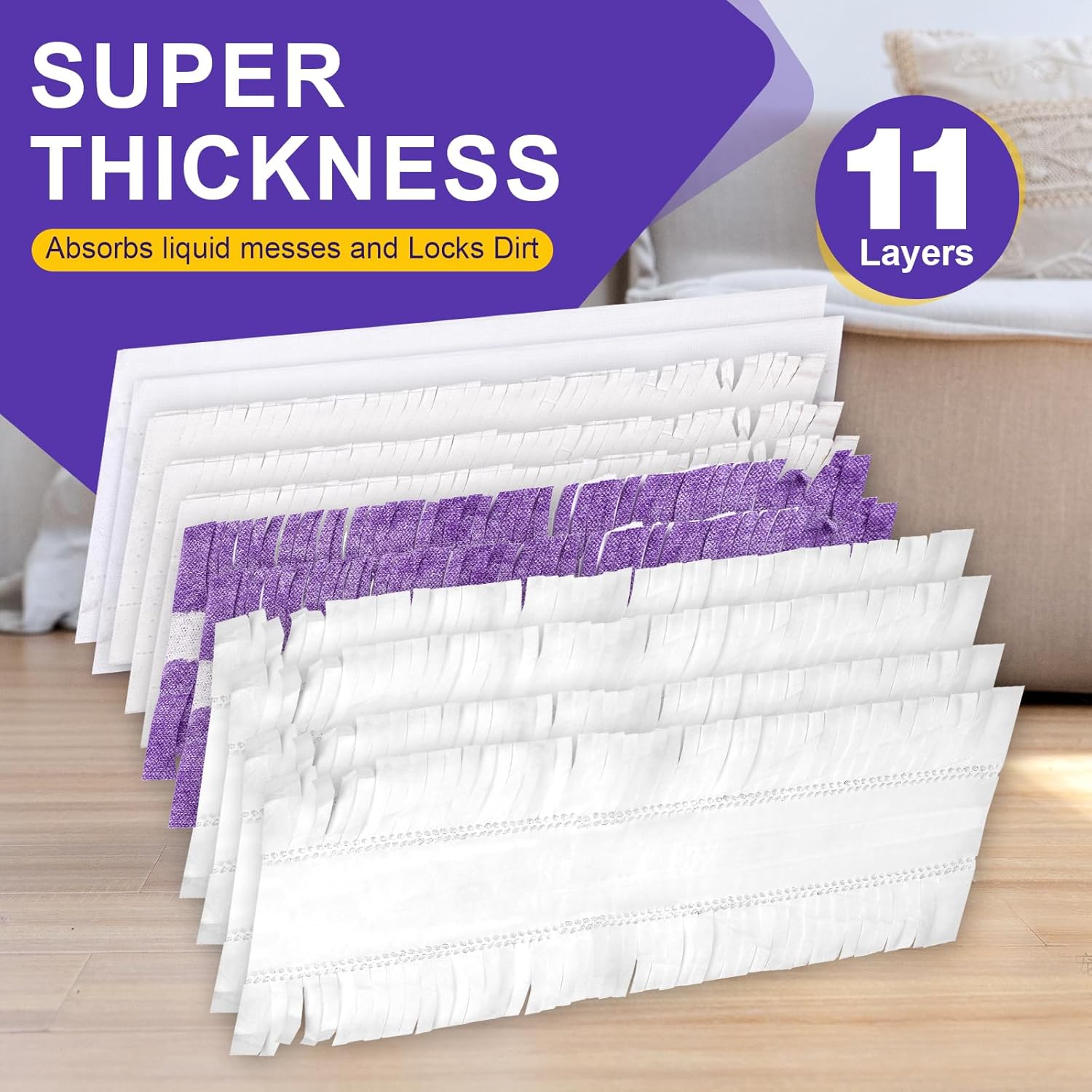 ZMZPA Power Mop Pads Refill for Swiffer PowerMop 8 Count Multi-Surface