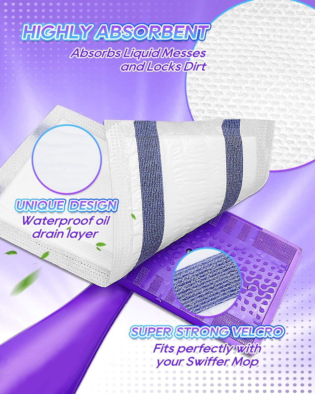 YagoDago 30-Count Disposable Mop Pads for Swiffer Wet Jet