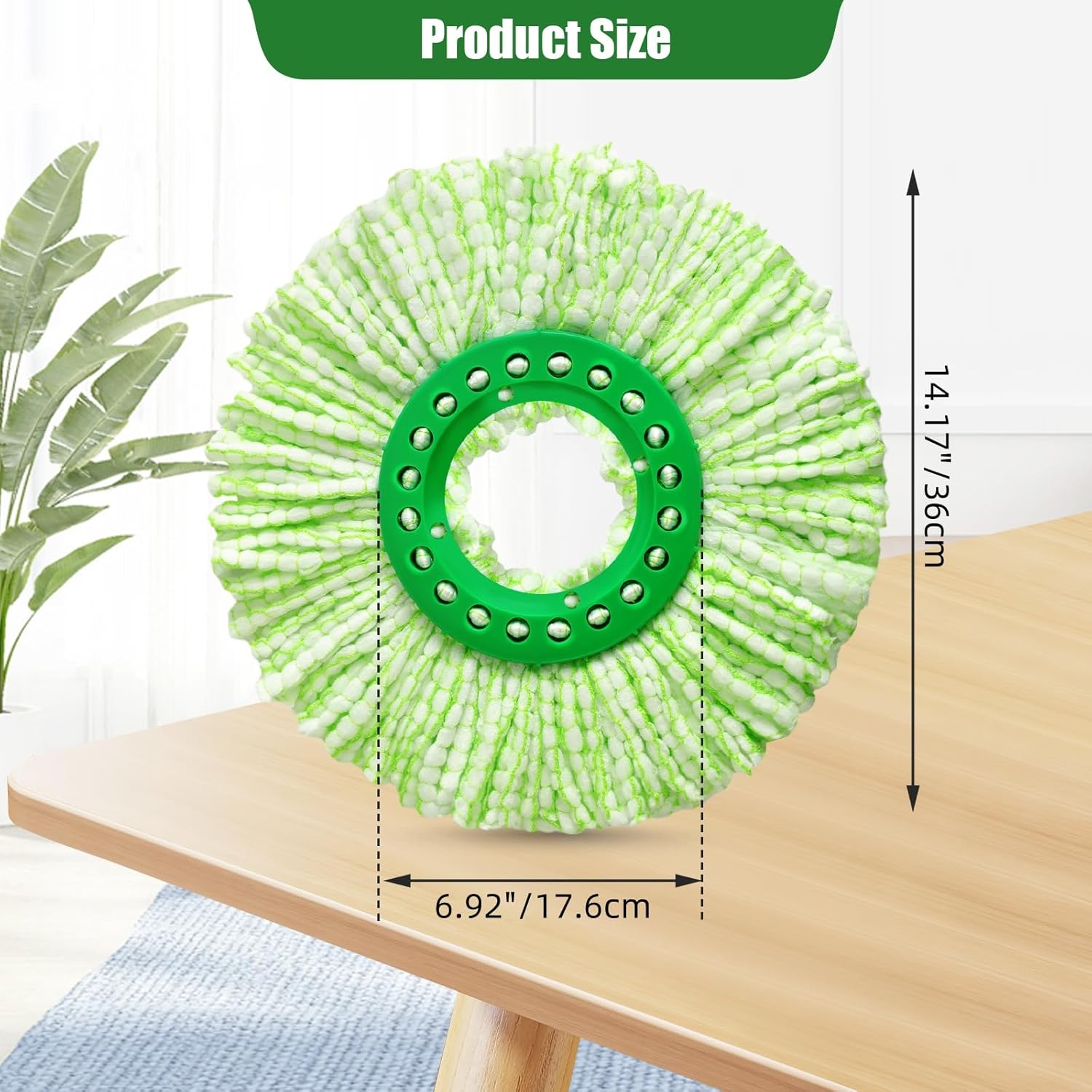 6 Pack Microfiber Mop Head Replacement for Libman Tornado Spin Mop