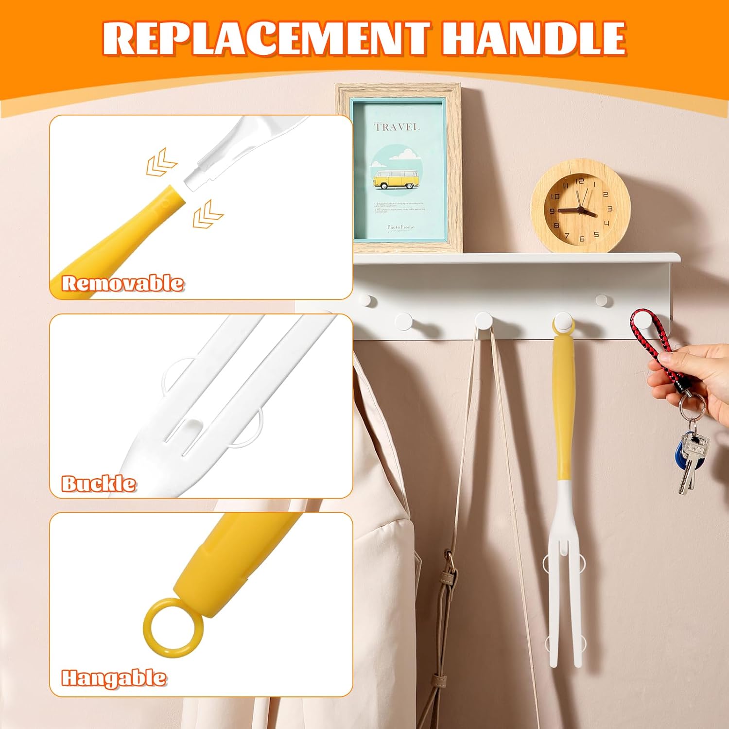 Adjustable Duster Handle Set for Swiffer Compatible