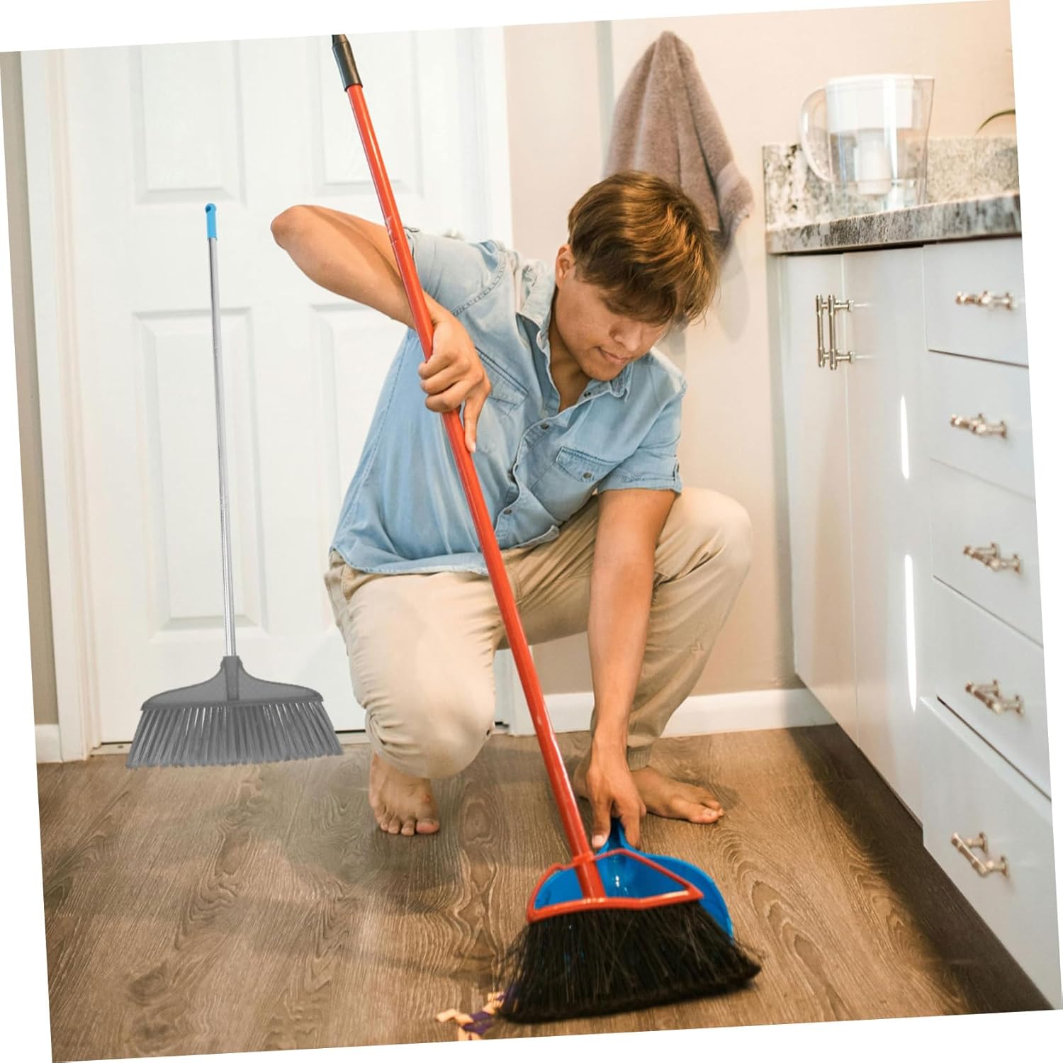 Ipetboom Broom Handle Replacement Comfortable Grip Pole